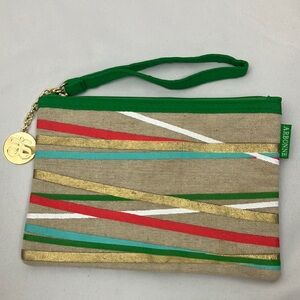 Arbonne Multicolor Wristlet Clutch Pouch